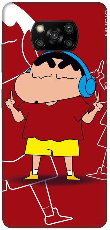 URCHIN Back Cover for Poco X3 shinchan, cartoon. Funny, cute, Shinchan  (Multicolor, Shock Proof, Pack of: 1)
