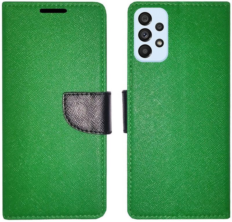 AD Enterprises Flip Cover for Samsung Galaxy A73 5G  (Green, Magnetic Case, Pack of: 1)