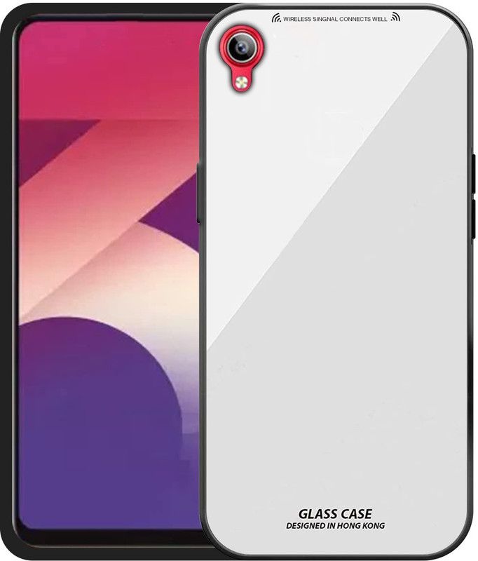 Caseworm Back Cover for Vivo Y91i Toughened Glass Back and Sides Soft Silicon Case  (White, Grip Case, Pack of: 1)