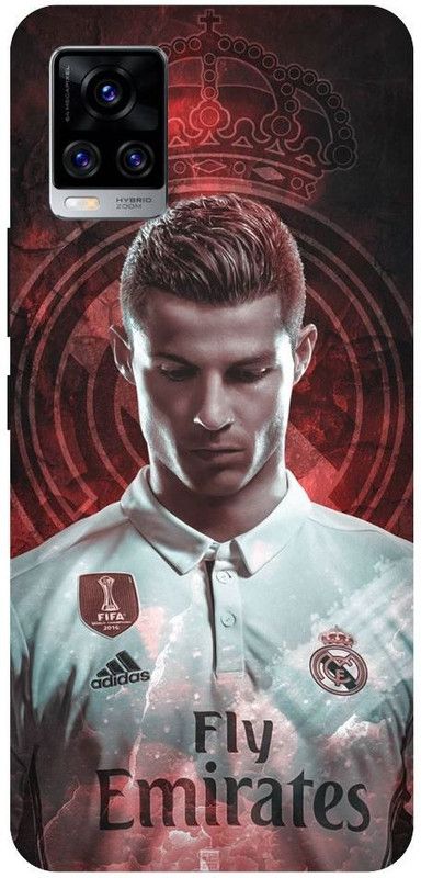 URCHIN Back Cover for Vivo V20 Cristiano Ronaldo, Ronaldo 7, CR-7, Real Madrid, Football, Sports  (Multicolor, Shock Proof, Pack of: 1)