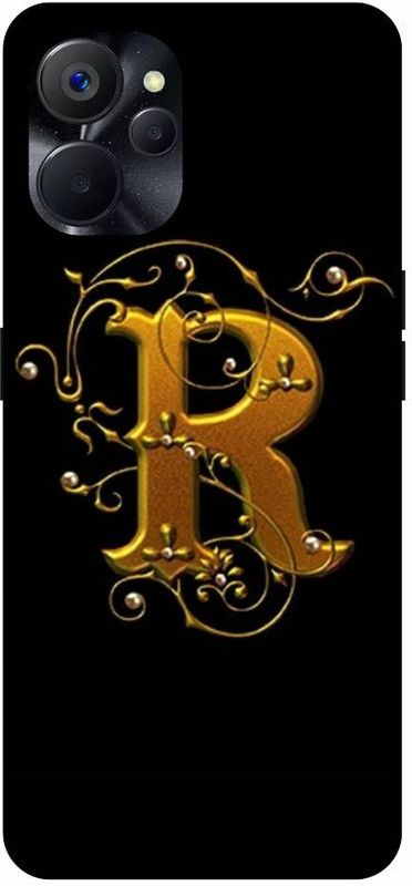 THE NARAYANA COLLECTIONS Back Cover for REALME 9i 5G- RMX3612-R,LOVE,LATTER,ALPHABET,GOLDEN  (Multicolor, Hard Case)
