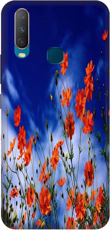 Bluvver Back Cover for Vivo Y12/1904 Printed Flowers Back Cover  (Multicolor, Waterproof, Pack of: 1)