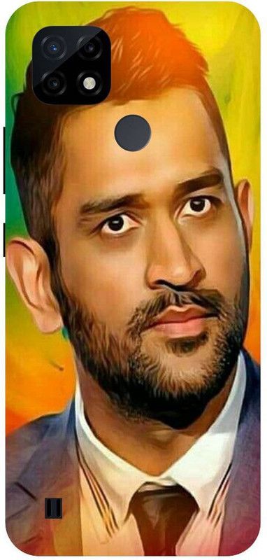 Bluvver Back Cover for Realme C21, RMX3201 Printed MS Dhoni,Mahendra Singh Dhoni 7 Mobile Back Cover  (Multicolor, Hard Case, Pack of: 1)