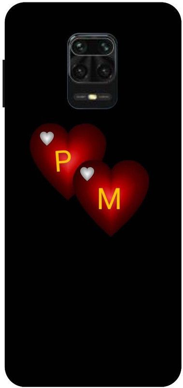 Thecoverking Back Cover for Poco M2Pro (P,M letter,P,M alphabet,P,M word,P, M name, heart, cases cover  (Multicolor, Waterproof, Pack of: 1)