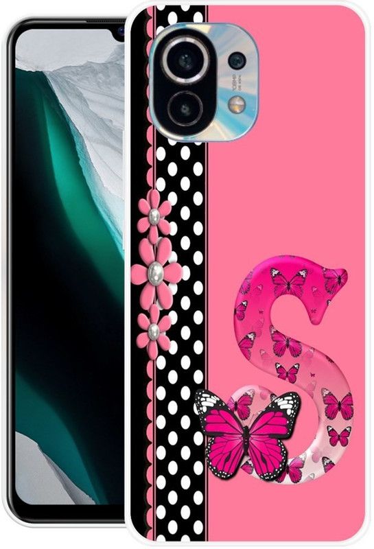 BLUEZAP Back Cover for Mi 11 Lite, Mi 11 Lite 5G  (Pink, Black, Grip Case, Silicon, Pack of: 1)