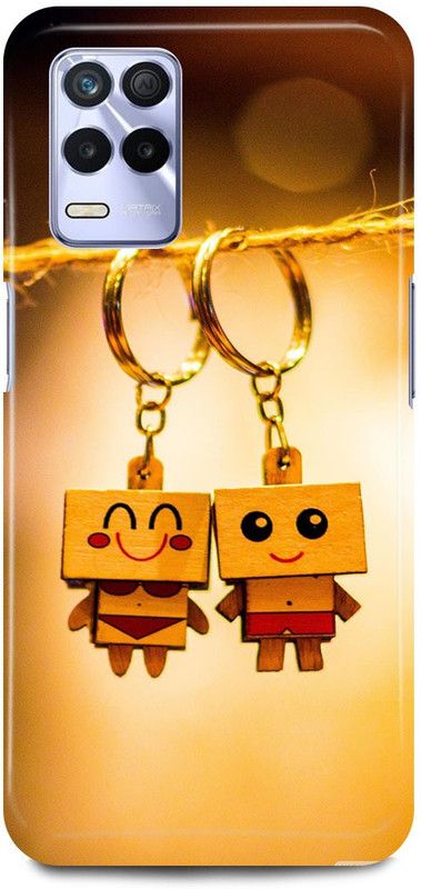FRONK Back Cover for Realme Narzo 30 5G, KEY, CHAIN, COUPLE, LOVE  (Gold, Hard Case, Pack of: 1)