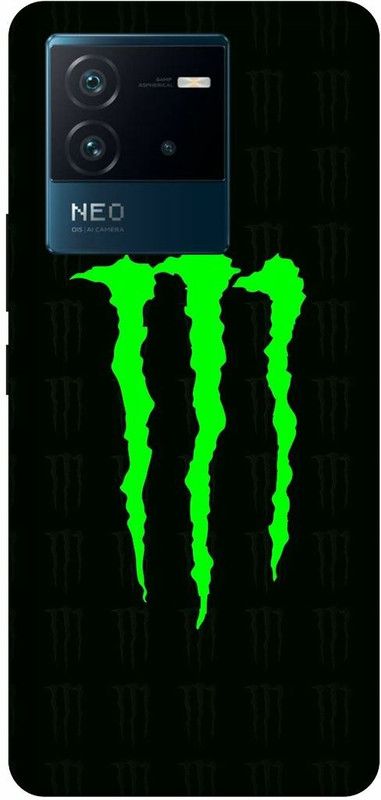 THE NARAYANA COLLECTIONS Back Cover for IQOO NEO 6- l2126-MONSTER,ANGERY,ENERGY,DRINK  (Multicolor, Hard Case, Pack of: 1)