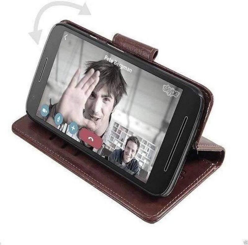 Defeater Flip Cover for Realme C1  (Brown)