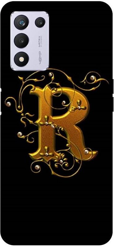 THE NARAYANA COLLECTIONS Back Cover for REALME 9 SE- RMX3461-R,LOVE,LATTER,ALPHABET,GOLDEN  (Multicolor, Hard Case, Pack of: 1)