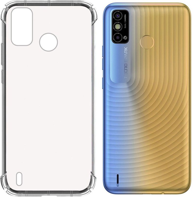ASMANTIC Back Cover for Techno Spark Go 2021  (Transparent, Silicon, Pack of: 1)