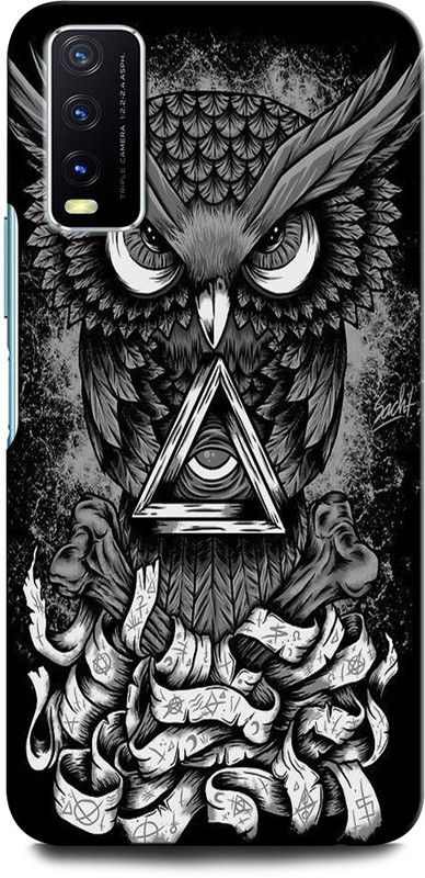 GRAFIQE Back Cover for Vivo Y20i OWL, TRIPPY, WORLD, EYE, USA, ILLUMINATI, MASONICO, OWL  (Multicolor, Shock Proof, Pack of: 1)