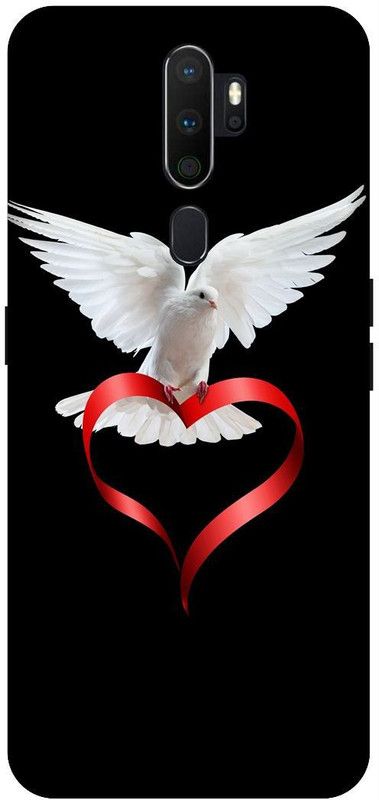 SSMORYA Back Cover for OPPO A9 2020  (Black, White, Hard Case, Pack of: 1)