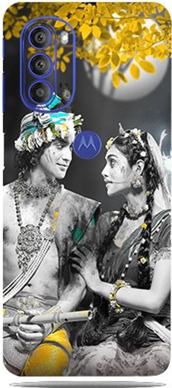 Mclaxa Radha Krishna Sign Mobile Back Skin, Radha Krishna, Motorola G52 5G Mobile Skin  (Radha Krishna Skin With Super Matte Finish)