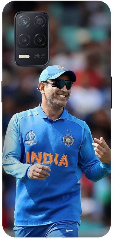 VS PRINT LINK Back Cover for Realme 8 (5G) ,RMX3241 ,Kohli,MS Dhoni,rohit sharma , Printed  (Blue, Hard Case, Pack of: 1)