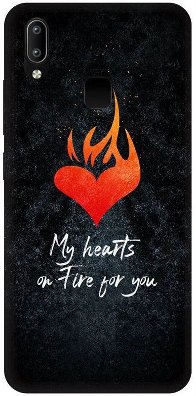 URCHIN Back Cover for Vivo Y95 my heart fire for you, Love, Sweet Couple, Cut Kids, Girl, boy, Together  (Multicolor, Shock Proof, Pack of: 1)