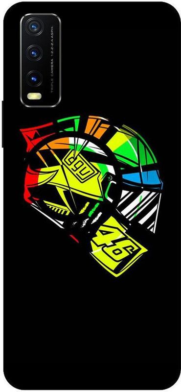 URCHIN Back Cover for Vivo Y20 valentino rossi, vr46, vr46 helmet, agv, bike rider, motogp  (Multicolor, Shock Proof, Pack of: 1)