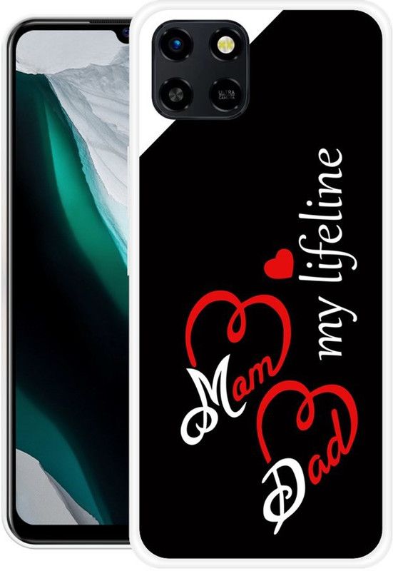 Sswastik Back Cover for Infinix Smart 6 HD  (Black, White, Silicon)