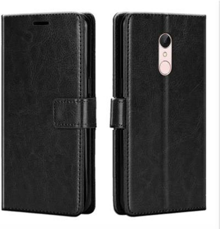Urban Tech Flip Cover for Xiaomi Redmi 5Flip Case | Magnetic Closure | Shock Proof Wallet Flip Cover  (Black, Magnetic Case, Pack of: 1)