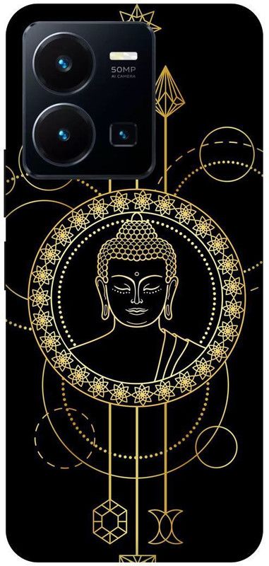 FRONK Back Cover for vivo Y22, V2207, GAUTAM, BUDDHA, NAMO, BUDDHAYE  (Black, Hard Case, Pack of: 1)
