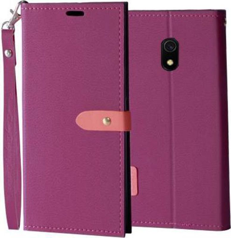Krofty Flip Cover for Mi Redmi 8A  (Pink, Grip Case, Pack of: 1)