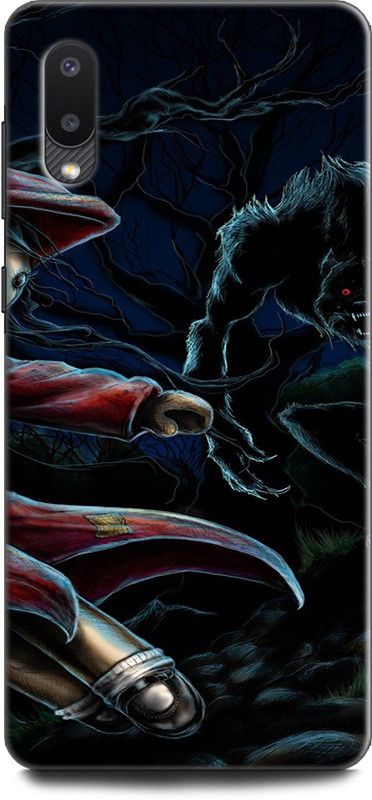 Afterglow Back Cover for SAMSUNG Galaxy M02 LITTLE RED, SCARY, HELLOWEEN, FAIEYTALES, RIDINGHOOD  (Multicolor, Shock Proof, Pack of: 1)