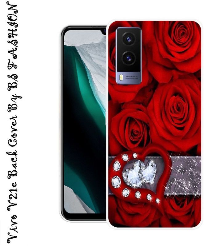 SHYAMSHREE Back Cover for Vivo V21e  (Red, Grip Case, Silicon)