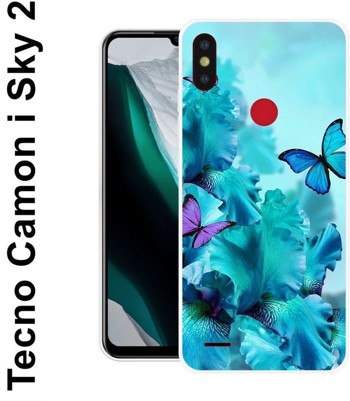 REALKING Back Cover for Tecno Camon I Sky 2  (Blue, Grip Case, Silicon)
