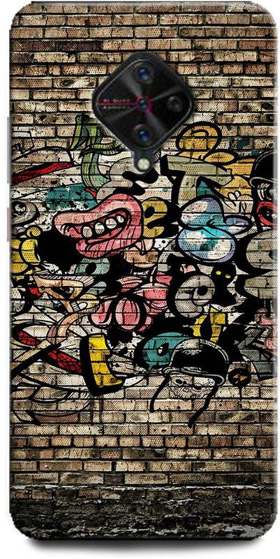 Wall Art Back Cover for ViVO S1 Pro GRAFFITI WALL, GRAFFITI, WALL  (Multicolor, Dual Protection, Pack of: 1)