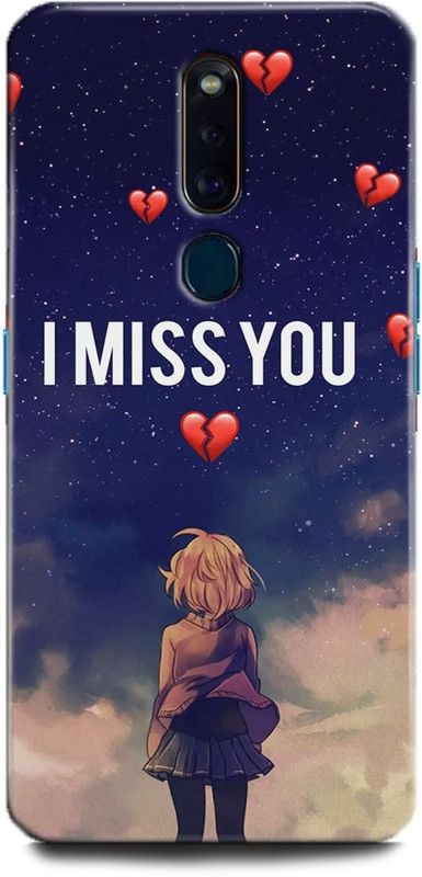 INTELLIZE Back Cover for Oppo f11 Pro/CPH1969 Miss You,Printed  (Multicolor, Shock Proof, Pack of: 1)
