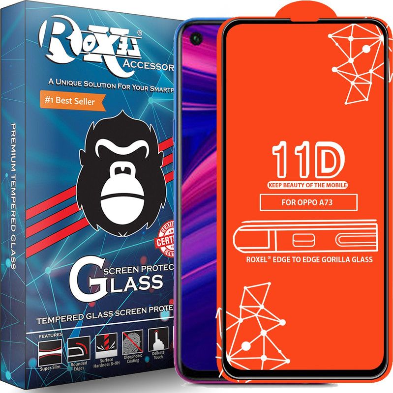 Roxel Edge To Edge Tempered Glass for Oppo A73  (Pack of 1)