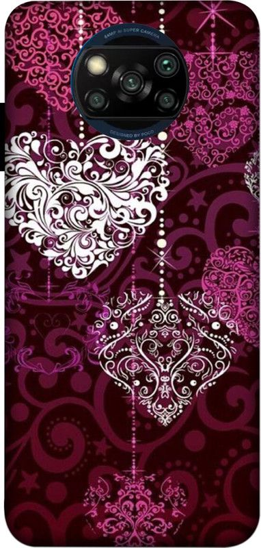 JAIBHAGWAN Back Cover for MI Poco X3 Pro, MI Poco X69  (Red, Hard Case, Pack of: 1)