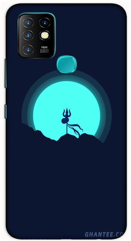 iprinto Back Cover for Infinix Hot 10 Lord Mahadev Mahakal Shiva Shiv Ji Back Cover  (Blue, Hard Case)