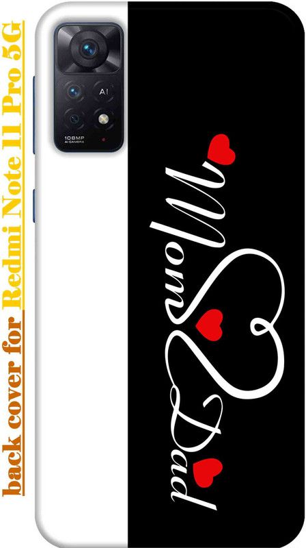 SIMAWAT Back Cover for Redmi Note 11 Pro 5G  (Black, White, Grip Case, Silicon, Pack of: 1)
