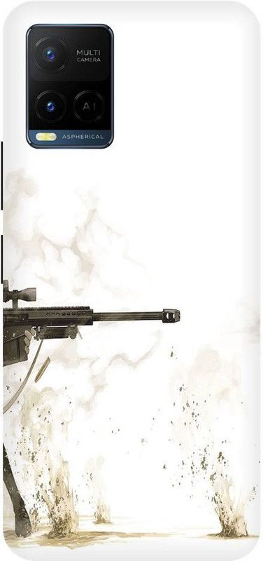 Bluvver Back Cover for Vivo Y21,V2111, Printed Gun Rifle Back Cover  (Multicolor, Hard Case, Pack of: 1)