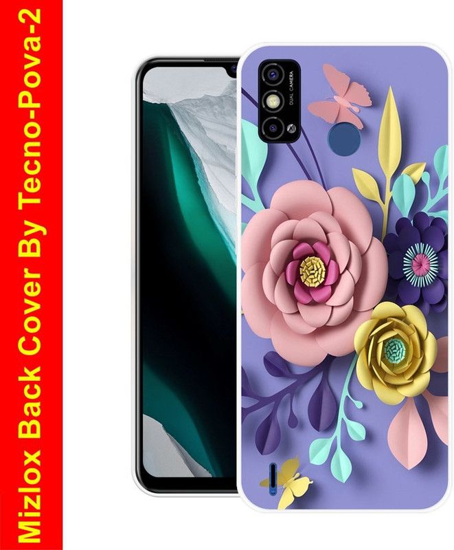 Mizlox Back Cover for Tecno Pova 2  (Multicolor, Dual Protection, Silicon, Pack of: 1)