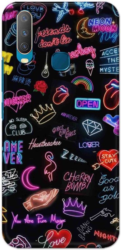 NDCOM Back Cover for Vivo Y17 Friends Don’t Lie Printed  (Multicolor, Hard Case, Pack of: 1)