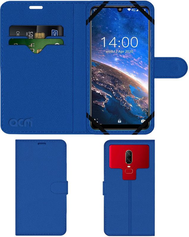 ACM Flip Cover for Kekai S7 Gio  (Blue, Cases with Holder, Pack of: 1)