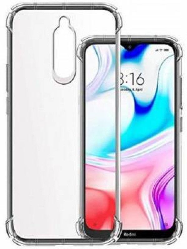 onvye Back Cover for REDMI 8  (Transparent, Dual Protection, Silicon)