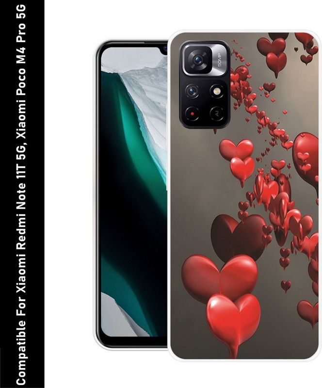 Vaultart Back Cover for Xiaomi Redmi Note 11T 5G, Poco M4 Pro 5G  (Multicolor, Dual Protection, Silicon)