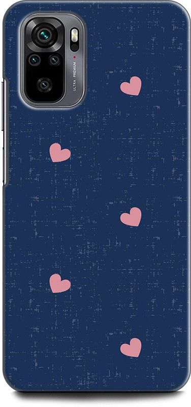 INDICRAFT Back Cover for REDMI Note 10S LOVE, PINK HEART, ABSTRECT, TEXTURE, JEANS  (Multicolor, Dual Protection, Pack of: 1)