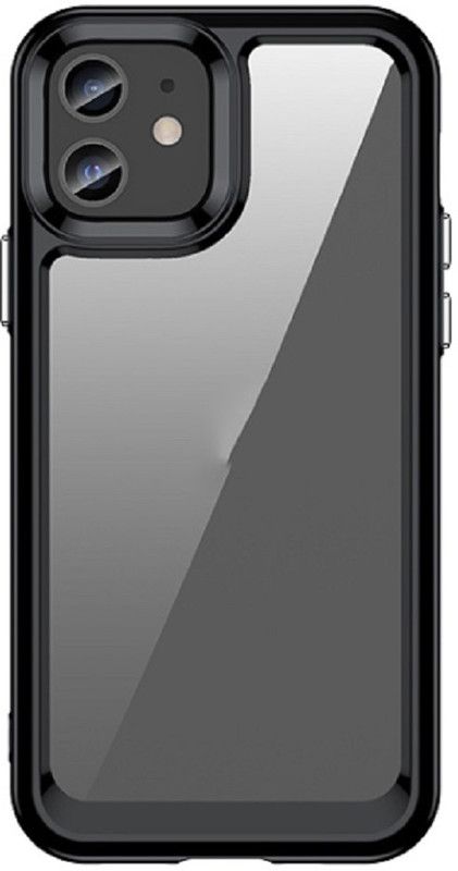 WellWell Back Cover for Apple iPhone 11 ( Black Transparent )  (Transparent, Flexible, Pack of: 1)