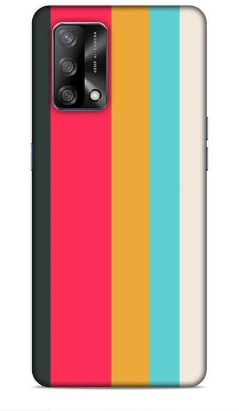 SmashItUp Back Cover for Oppo F19 Rainbow / Multicolour / Patterns  (Multicolor, Hard Case)