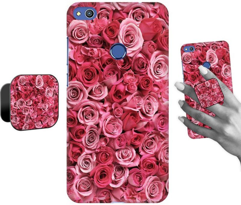 COBIERTAS Back Cover for Honor 8 Lite  (Pink, Cases with Holder, Pack of: 2)