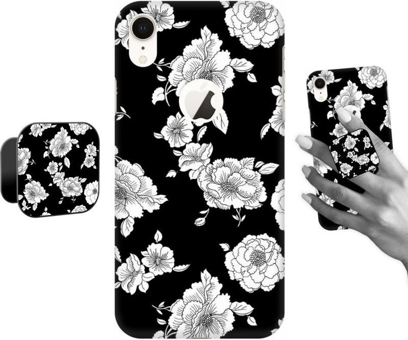 COBIERTAS Back Cover for Apple iPhone XR  (Black, Grey, Cases with Holder, Pack of: 2)