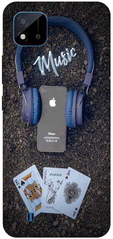 Zaplab Back Cover for Realme C20, RMX3063 / RMX3061 Headphone Music Printed Back Cover  (Multicolor, Hard Case, Pack of: 1)