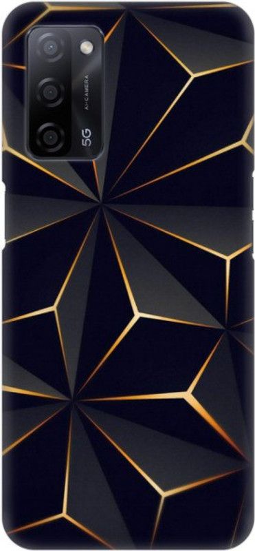 COBIERTAS Back Cover for Oppo A55 5G  (Black, Gold, Hard Case)