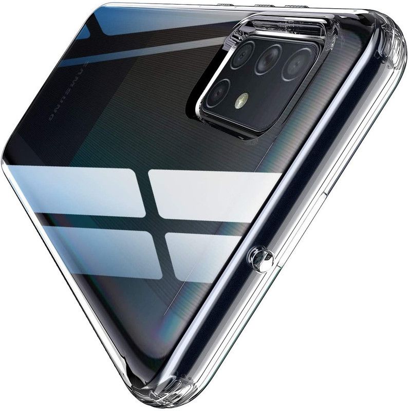 CELLCAMPUS Back Cover for Samsung Galaxy A72 5G  (Transparent, White, Grip Case, Pack of: 1)