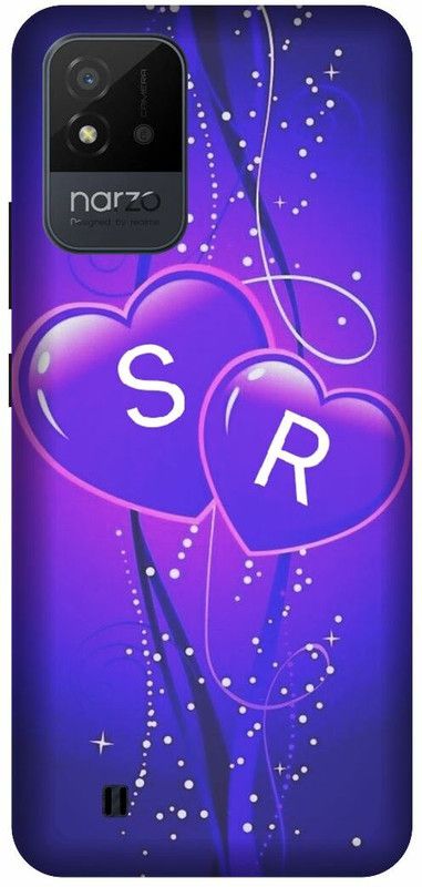 3D U PRINT Back Cover for Realme Narzo 50i ,RMX3231 , S letter,S name S word  (Blue, Hard Case, Pack of: 1)