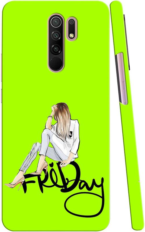 Adi Creations Back Cover for Redmi 9 Prime  (Green, Dual Protection)
