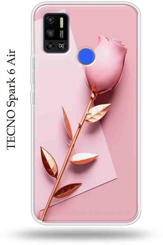Jaipur Print Hub Back Cover for Tecno Spark 6 Air  (Pink, Anti-radiation, Silicon)